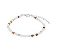 Amor - Damen Armband Edelstahl - mit Lapis und Perlen - Kugel Anhänger