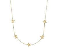 Amor - Damen Halskette 925 Silber - Vergoldet/Golden - Blumen Anhänger - AMR-N0029