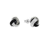 Ohrstecker Damen, Silber, onesize, 10 mm, Weiß, Grau, Schwarz, Silber 925, rhodiniert 9193516
