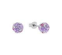 Amor Ohrstecker Damen 9154876 – 925 Sterling Silber, Zirkonia, Lila, 0,6 cm, One Size