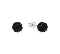 Ohrstecker Damen, Schwarz, onesize, 6 mm, Mehrfarbig, Silber 925, rhodiniert 9155040