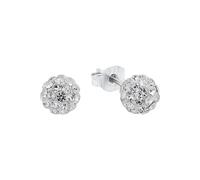 Amor Ohrstecker 925 Sterling Silber Damen Ohrschmuck, mit Kristallglas, 0,6 cm, Silber, Kommt in Schmuck Geschenk Box, 9188970