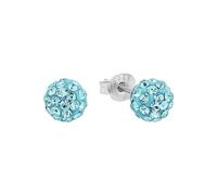 Amor Ohrstecker Damen, Blau, onesize, 6 mm, Kristallglas, Blau, Silber 925, rhodiniert 9189748