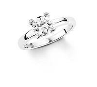 Amor Damen-Ring Solitär 925 Sterling Silber rhodiniert glänzend Zirkonia weiß 390453