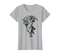 Amor-Engel-Logo T-Shirt, Damen, Grau Meliert, XXL