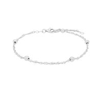 Fußkette AMOR "Schmuck Geschenk Körperschmuck, Singapurkette Kügelchen, 2017452", silber (silber, 925), Fußkettchen, Silber 925 (Sterlingsilber) (698124-0) silber, 925