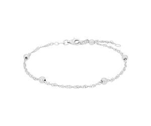 Amor Fußkette 925 Sterling Silber Damen Sommerschmuck, 25 cm, Silber, Kommt in Schmuck Geschenk Box, 2017452