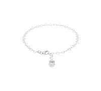 Amor Fußkette 925 Sterling Silber Damen Sommerschmuck, mit Zirkonia synth., 25 cm, Silber, Herz, Kommt in Schmuck Geschenk Box, 2017447