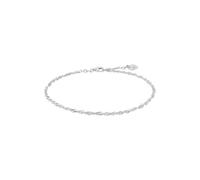 amor - Fußkette für Damen, 925 Sterling Silber | Herz Ketten Weiss