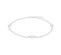 Amor Fußkette 925 Sterling Silber Damen Sommerschmuck, 23/25 cm, Silber, Herz, Kommt in Schmuck Geschenk Box, 2017449