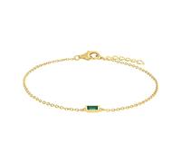 Amor Armband 2034781 - 925 Silber, Zirkonia (synth.), 17+2 cm - gold/grün - Damen