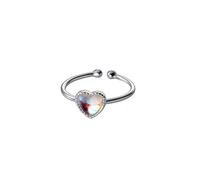 Amor Herz Zirkon Stempel Ringe für Frauen Süß Exquisite Einfache Moderne Temperament Schmuck Geburtstagsgeschenke Haltbarkeit