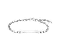 Amor Identarmband 925 Sterling Silber Unisex Mädchen Jungen Armschmuck, 14+2 cm, Silber, Kommt in Schmuck Geschenk Box, 9969173