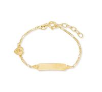 Amor Identarmband Mädchen Kinder Armschmuck, 12+2 cm, Gold, Engel/Herz, Kommt in Schmuck Geschenk Box, 2014329