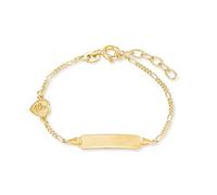 amor - Identarmband für Mädchen, Gold 375 | Engel/Herz Armbänder & Armreife Weiss Damen