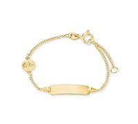 Amor Identarmband Mädchen Kinder Armschmuck, 12+2 cm, Gold, Kommt in Schmuck Geschenk Box, 2014330