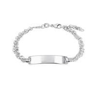 Amor Identarmband Damen, Herren, Silber, 7 mm, 4 mm, Silber 925, rhodiniert 9557486