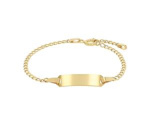 Amor Identarmband Unisex Mädchen Jungen Armschmuck, 12+2 cm, Gold, Kommt in Schmuck Geschenk Box, 2014338