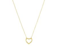 Amor Kette mit Anhänger Herz – 925 Sterling Silber, 42 cm, Gold, Damen