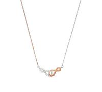 Amor Halskette Unendlichkeit - 925 Sterling Silber, Zirkonia, 45 cm, Bicolor Roségold, Damen