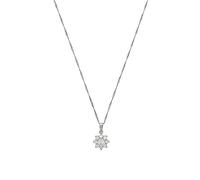 Kette mit Anhänger AMOR "Blüte, 9238798" Halsketten Gr. Silber 925 (Sterlingsilber), Länge: 42 cm, bunt (silberfarben, weiß, weiß) Damen Ketten mit Anhänger Zirkonia (53131926-0)