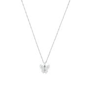 Amor Kette mit Anhänger Damen – 925 Sterling Silber, Zirkonia synth., Schmetterling, 42 cm