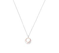 Amor Kette mit Anhänger 925 Sterling Silber Damen Halsschmuck, mit Zirkonia synth., 45 cm, Bicolor, Kommt in Schmuck Geschenk Box, 2026231