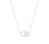 Amor Kette mit Anhänger 925 Sterling Silber Damen Halsschmuck, mit Zirkonia synth., 45 cm, Silber, Herz, Kommt in Schmuck Geschenk Box, 9070633