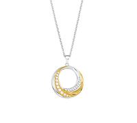 amor - Kette mit Anhänger für Damen, 925 Sterling Silber, Zirkonia synth. Ketten Weiss