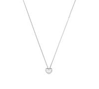 Amor Kette mit Anhänger 925 Sterling Silber Damen Halsschmuck, mit Zirkonia synth., 42 cm, Silber, Herz, Kommt in Schmuck Geschenk Box, 2016056