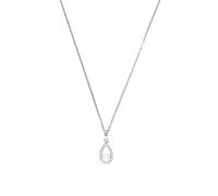 Kette mit Anhänger AMOR "2026030", silber (silberfarben, kristallweiß), Halsketten, Damen, Silber 925 (Sterlingsilber)-Perlen, L: 42cm, Silber 925 (Sterlingsilber), Perlen, mit Zirkonia (synth.) - mit