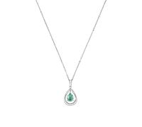 Amor Kette mit Anhänger für Damen, 925 Sterling Silber, Zirkonia synth., Spinell grün Grün