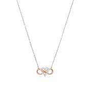 Amor Kette mit Anhänger 925 Sterling Silber Damen Halsschmuck, mit Zirkonia synth., 42+3 cm, Bicolor, Infinity, Kommt in Schmuck Geschenk Box, 2022424