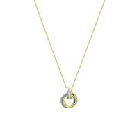 Kette mit Anhänger AMOR "Kreis, 2039983", gelb (gelbgoldfarben, edelstahlfarben), Halsketten, Damen, Edelstahl, L: 45cm B: 1,3mm, B:1,3mm (46677317-0) gelbgoldfarben, edelstahlfarben