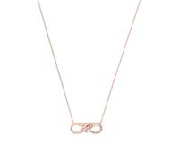 Amor Kette mit Anhänger Damen, Roségold, Infinity, 22 mm, Weiß, Rosa, 1 mm, Silber 925, rosévergoldet 2016775