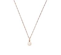 amor Kette mit Anhänger für Damen, 925 Sterling Silber, Zirkonia synth., Süßwasserzuchtperle, roségold Roségold