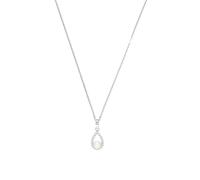 Kette mit Anhänger AMOR "2026030", silber (silberfarben, kristallweiß), Halsketten, Damen, Silber 925 (Sterlingsilber)-Perlen, L: 42cm, Silber 925 (Sterlingsilber), Perlen, mit Zirkonia (synth.) - mit