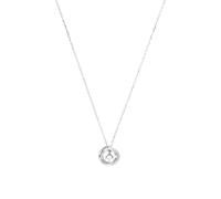Amor Kette mit Anhänger 925 Sterling Silber Damen Halsschmuck, mit Zirkonia synth., 42+3 cm, Silber, Kommt in Schmuck Geschenk Box, 2026238