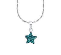 amor - Kette mit Anhänger für Mädchen, 925 Sterling Silber, Kristallglas | Stern Ketten Weiss Damen