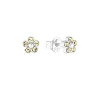AMOR - Kinder Ohrringe 925 Silber - mit Kristallglas - Blumen Ohrstecker - AMR-EG0001
