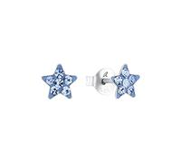 Paar Ohrstecker AMOR "Sternchen, 2036522, 2036523, 2036524", bunt (silberfarben, blau, blau), Ohrringe, Mädchen, Silber 925 (Sterlingsilber), mit Kristallglas (52735735-0) silberfarben, blau, blau