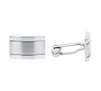 Amor Manschettenknopf Edelstahl Herren Accessoires, 1,9 cm, Silber, Kommt in Schmuck Geschenk Box, 2040334