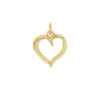 Amor Motivanhänger 925 Sterling Silber Damen Anhänger, 1,7 cm, Gold, Herz, Kommt in Schmuck Geschenk Box, 2039042