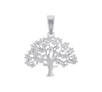 Amor Motivanhänger 925 Sterling Silber Damen Anhänger, 2,2 cm, Silber, Lebensbaum, Kommt in Schmuck Geschenk Box, 2023034