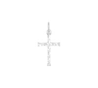 Amor Motivanhänger 925 Sterling Silber Damen Anhänger, 2,5 cm, Silber, Kreuz, Kommt in Schmuck Geschenk Box, 2017510