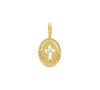 Amor Anhänger Motiv Kreuz 925 Sterling Silber Zirkonia (synth.) 1,2 cm Weiß Damen inkl. Geschenkbox