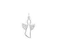 Amor Motivanhänger Damen, Silber, onesize, Engel, 11 mm, Weiß, Silber 925, rhodiniert 2039027