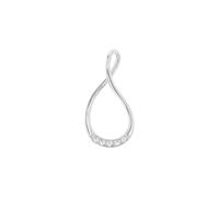 Amor Motivanhänger für Damen 925 Sterling Silber Zirkonia (synth.) 2 cm Weiß Geschenkbox