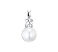 Amor Motivanhänger Damen, Silber, onesize, 8 mm, Weiß, Silber 925, rhodiniert 2023210