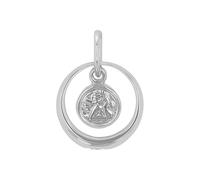 Amor Motivanhänger Damen, Silber, onesize, Engel, 11 mm, Zirkonia synth., Weiß, Silber 925, rhodiniert 9190331